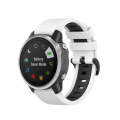 For Garmin Fenix 6X Two-color Silicone Watch Band(White Black)