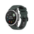 For Garmin Fenix 6X Two-color Silicone Watch Band(Olive Green Black)