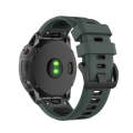 For Garmin Fenix 6X Two-color Silicone Watch Band(Olive Green Black)