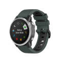 For Garmin Fenix 6 Two-color Silicone Watch Band(Olive Green Black)