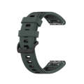 For Garmin Fenix 6 Two-color Silicone Watch Band(Olive Green Black)