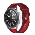 For Galaxy Watch 3 41mm Woven Nylon Watch Band, Size: Free Size 20mm(Red)