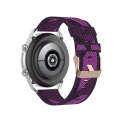 For Galaxy Watch 3 41mm Woven Nylon Watch Band, Size: Free Size 20mm(Purple)