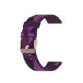 For Galaxy Watch 3 41mm Woven Nylon Watch Band, Size: Free Size 20mm(Purple)