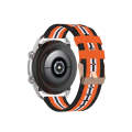 For Galaxy Watch 3 41mm Woven Nylon Watch Band, Size: Free Size 20mm(Black Orange)