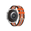 For Galaxy Watch 3 45mm Woven Nylon Watch Band, Size: Free Size 22mm(Black Orange)