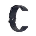 For Galaxy Watch 3 45mm Round Tail Leather Watch Band, Size: Free Size 22mm(Navy Blue)