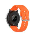 For Xiaomi Haylou Solar LS05 Silicone Solid Color Silver Buckle Watch Band, Size: 22mm(Orange)