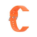 For Xiaomi Haylou Solar LS05 Silicone Solid Color Silver Buckle Watch Band, Size: 22mm(Orange)