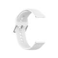 For Xiaomi Haylou Solar LS05 Silicone Solid Color Silver Buckle Watch Band, Size: 22mm(White)