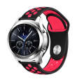 For Samsung Gear S4 Active 22mm Two-color Silicone Watch Band(Black Red)