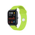 20mm For Huami Amazfit GTS Silicone Watch Band(Lime Green)