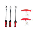5 in 1 Car / Motorcycle Tire Repair Tool Spoon Tire Spoons Lever Tire Changing Tools with Red Tyr...