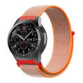 For Samsung Galaxy Watch 42mm Nylon Braided Watch Band(Orange Red)