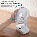 D606Y Portable Desktop Oscillating Small Fan (White)