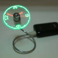 Mini Durable USB Clock Time Display Flexible LED Light Fan, DC 5V