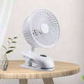 F601 Multifunctional Clip-on Electric Fan with LED Display (White)