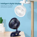 F601 Multifunctional Clip-on Electric Fan with LED Display (Blue)
