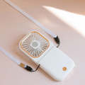 F30 Electroplating Handheld Fan Portable Desktop Folding Mute USB Hanging Neck Fan, Upgraded Vers...