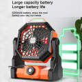 X3 Outdoor Portable Fan USB Charging Air Cooling Fan with LED Night Lamp (Green)