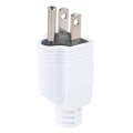 US Plug Male AC Wall Universal Travel Power Socket Plug Adapter (White)