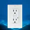 PC Double-connection Power Socket Switch with USB, US Plug, Square White UL 20A Leakage Protectio...