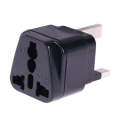 Portable Universal Socket to UK Plug Power Adapter Travel Charger with Fuse(Black)