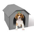 FUNADD Folding Weatherproof Pet Houses with Removable Mat (Grey)