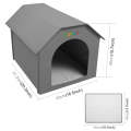 FUNADD Folding Weatherproof Pet Houses with Removable Mat (Grey)