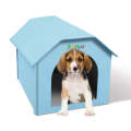 FUNADD Folding Weatherproof Pet Houses with Removable Mat (Blue)