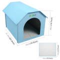 FUNADD Folding Weatherproof Pet Houses with Removable Mat (Blue)