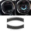 2 PCS Car F Chassis Navigation Panel Carbon Fiber Decorative Sticker for BMW Mini Cooper Countrym...