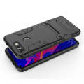 Shockproof PC + TPU Case for Huawei Honor V20, with Holder (Black)