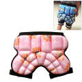 Children Outdoor Sports Roller Skating Protective Gear Hip Butt Padded Shorts Pants(Pink)