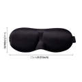 3D Portable Shading Sleep Rest Aid Cover Eye Patch Sleeping Mask Female Cute Eye Mask(Black)