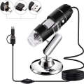 1600X Magnifier HD Image Sensor 3 in 1 USB Digital Microscope with 8 LED & Professional Stand (Bl...