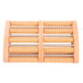 Thickened Large Non-slip Five-row Solid Wood Roller Foot Massager