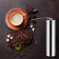 Portable Conical Burr Mill Manual Stainless Steel Hand Crank Coffee Bean Grinder, Capacity: 40g