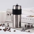 Portable Conical Burr Mill Manual Stainless Steel Hand Crank Coffee Bean Grinder with Silicone Ri...