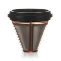 Stainless Steel Cone Shaped Pour Over Coffee Dripper with Double Layered Filter