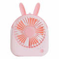 WT-F14 1200 mAh Rabbit Shape Mini Portable Fan with 3 Speed Control(Pink)