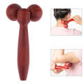 Wenge Solid Wood Manual Roller Massager (Red)