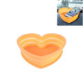 Heart Shape Style Scalable Silicone Storage Box For Vehicle And House(Orange)