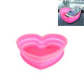 Heart Shape Style Scalable Silicone Storage Box For Vehicle And House(Pink)