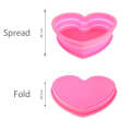 Heart Shape Style Scalable Silicone Storage Box For Vehicle And House(Pink)