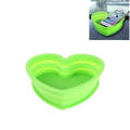 Heart Shape Style Scalable Silicone Storage Box For Vehicle And House(Green)