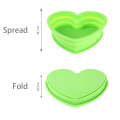 Heart Shape Style Scalable Silicone Storage Box For Vehicle And House(Green)