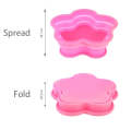 Flower Shape Style Scalable Silicone Storage Box For Vehicle And House(Pink)
