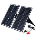 HAWEEL 2 PCS 20W Monocrystalline Silicon Solar Power Panel Charger, with USB Port & Holder & Tige...