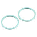 2 PCS Rear Camera Glass Lens Metal Protector Hoop Ring for iPhone 12(Green)